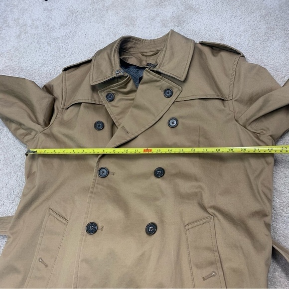 Banana Republic camel tan brown trench coat Sz L NWOT - Picture 12 of 13